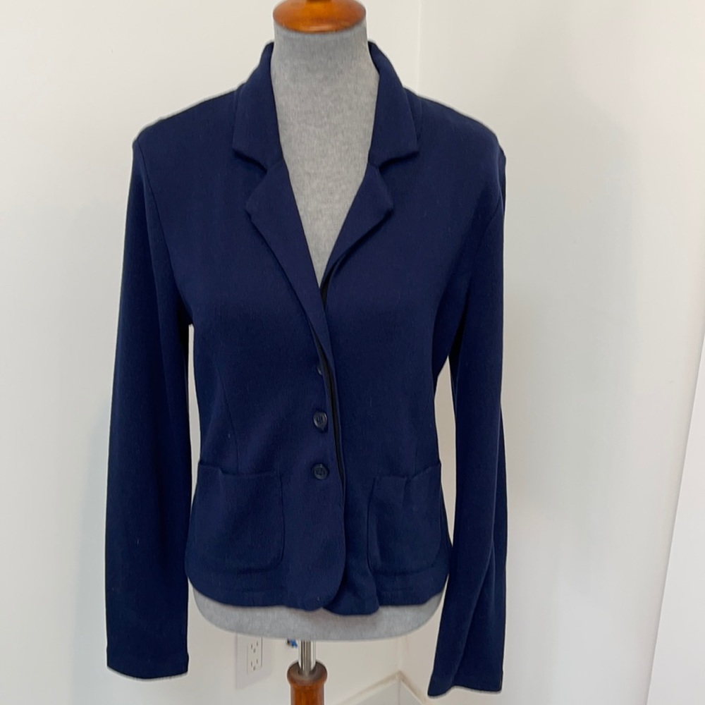 CAbi navy cardigan sweater jacket